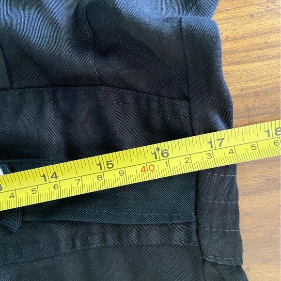 Vintage 1980’s Foxy Lady black cotton twill cinched waist pencil skirt Dress - Picture 13 of 15